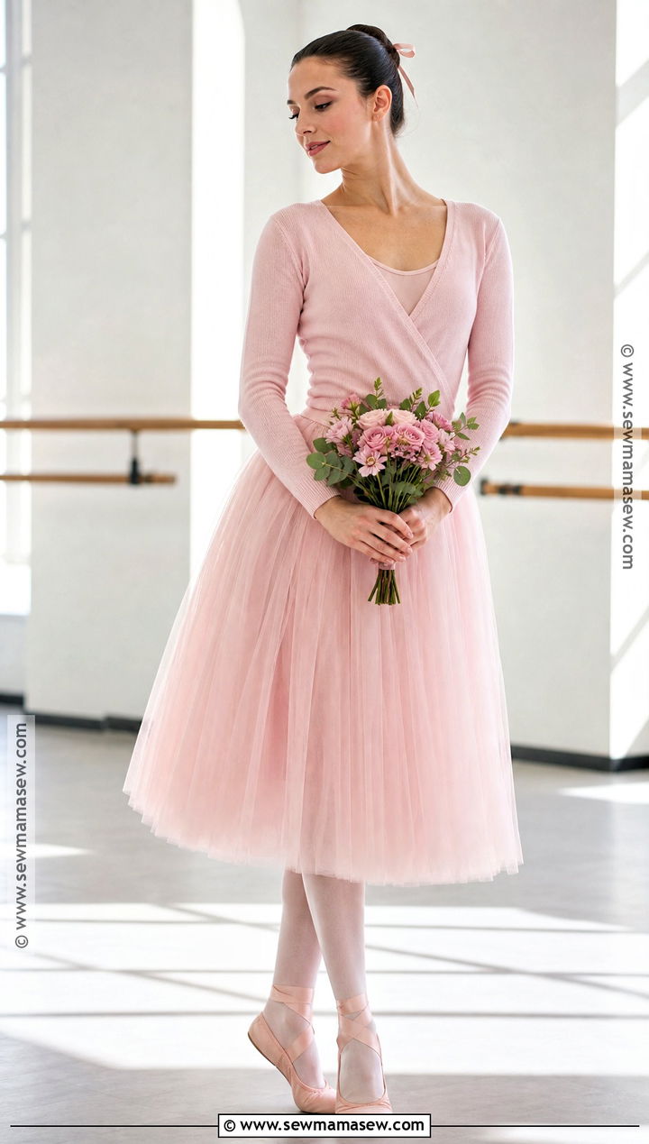 Ballerina Costume With Pink Wrap Sweater - 45 cute costumes