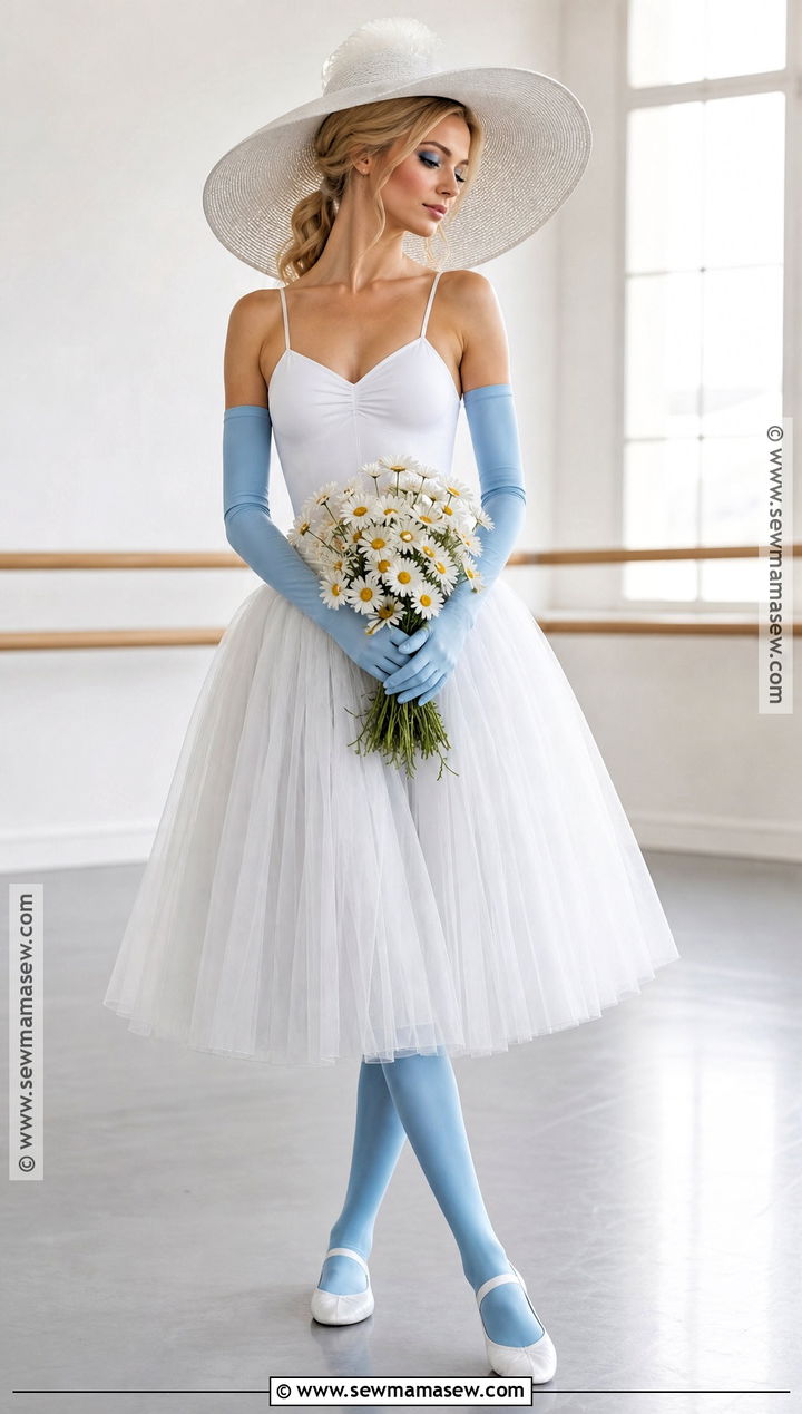 Ballerina Smurfette Costume With White Tutu - 35 smurfette costume ideas