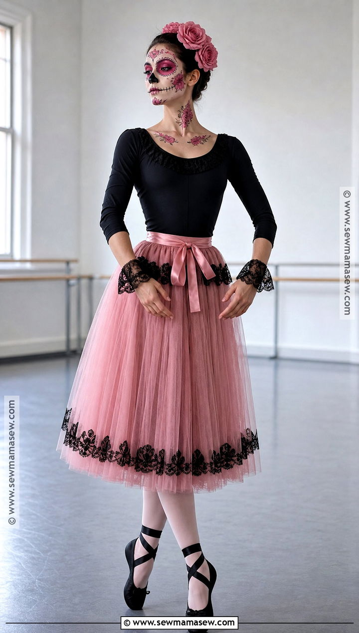 Ballerina Sugar Skull Costume - 35 sugar skull costume ideas