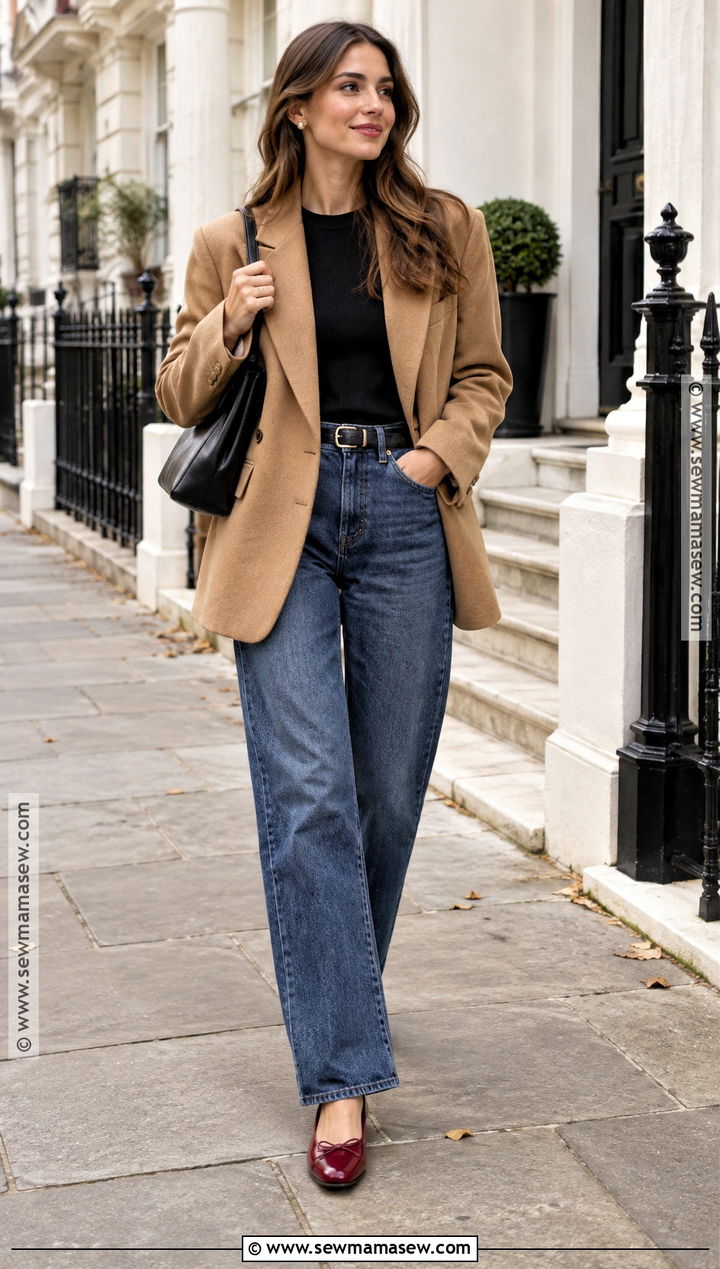 Ballet Flats With A Blazer And Jeans - 15 Best Shoes For Fall Weather