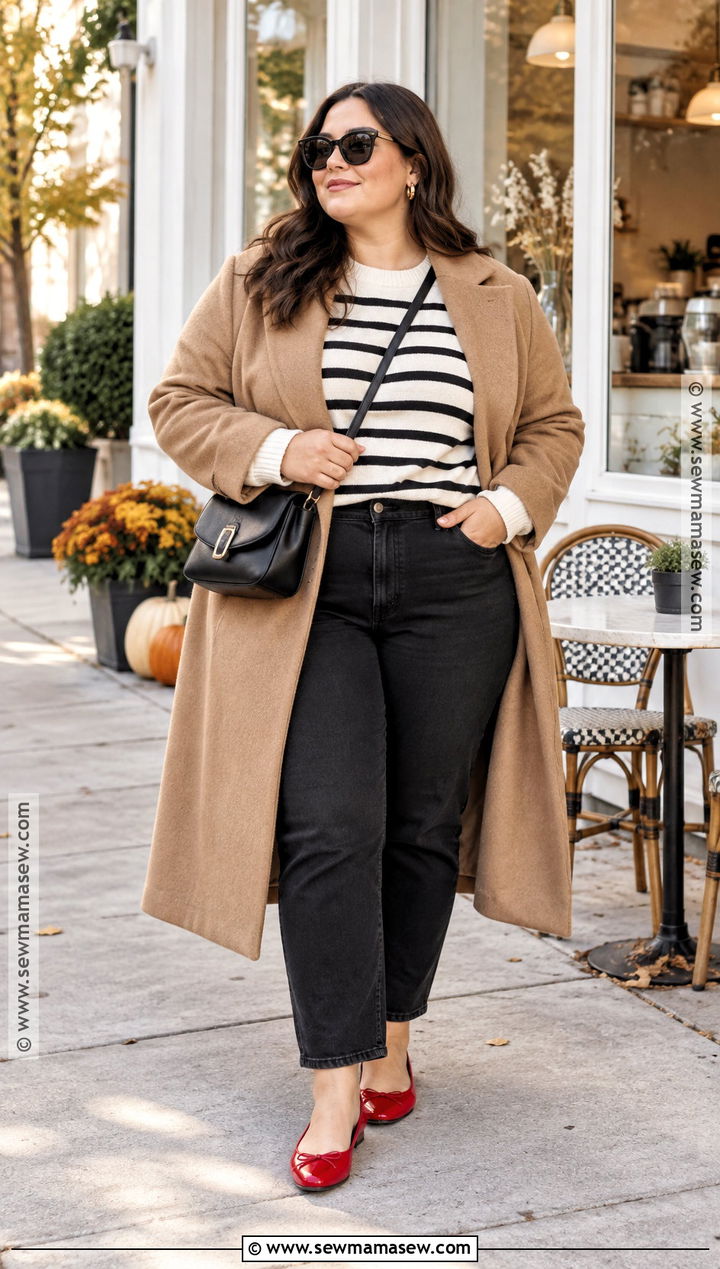 Ballet Flats With Black Jeans And Striped Sweater - 15 ballet flats fall ideas 2026