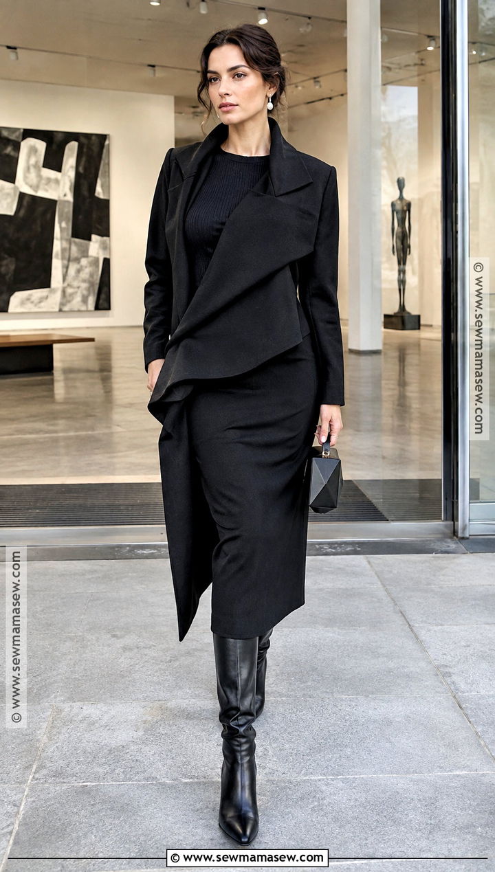 Balmain Draped Coat And Slim Skirt - 15 balmain fall 2026 ready to wear ideas
