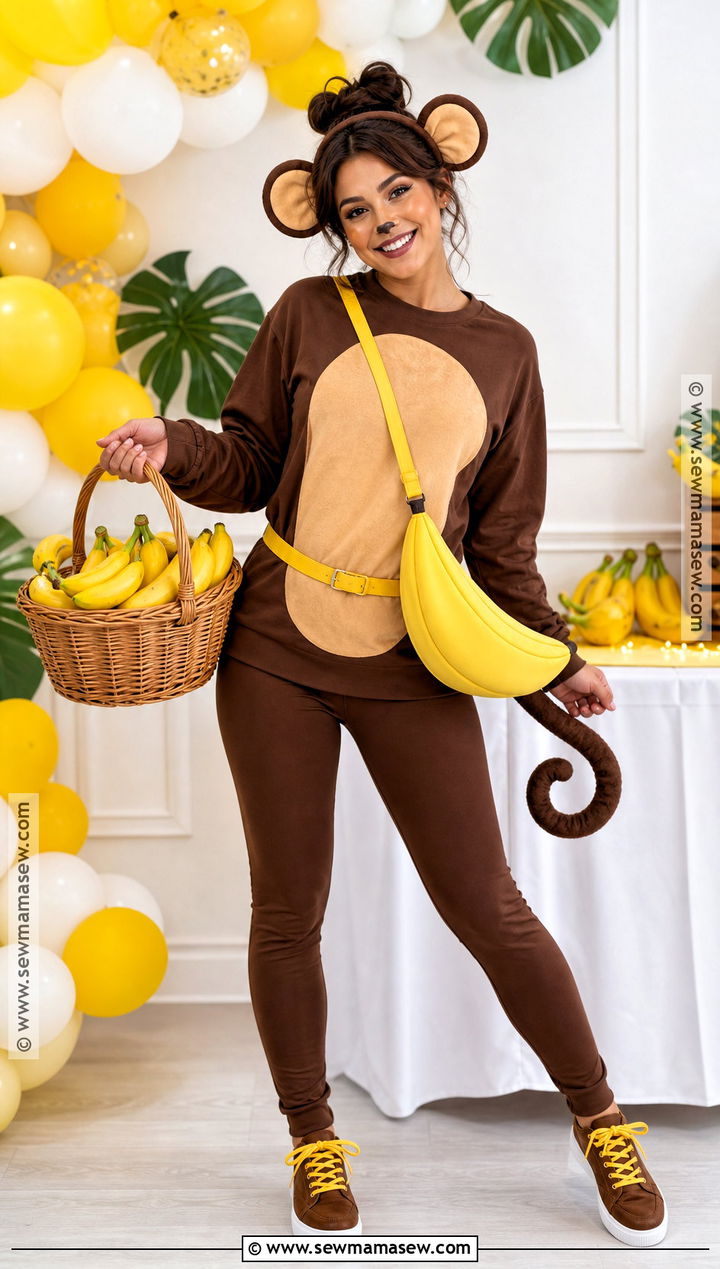 Banana Lover Monkey Costume - 35 Monkey Costume Ideas for Women