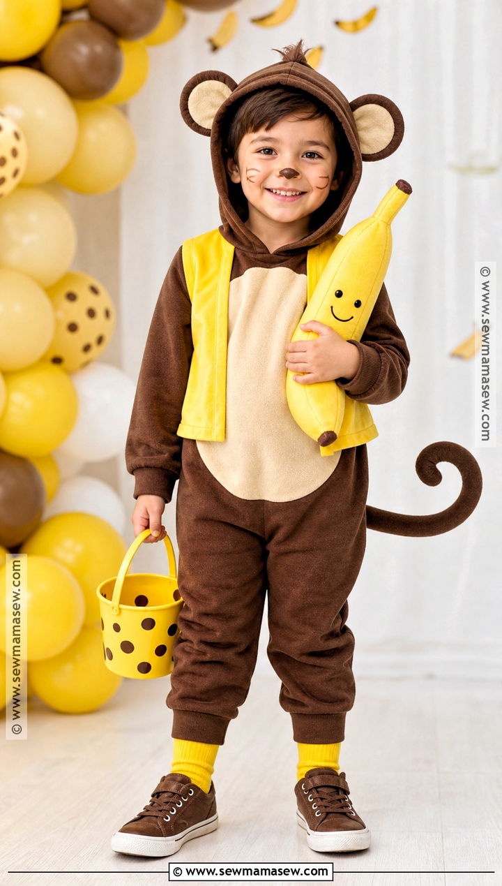 Banana Lover Monkey Costume - 30 monkey costume ideas for kids
