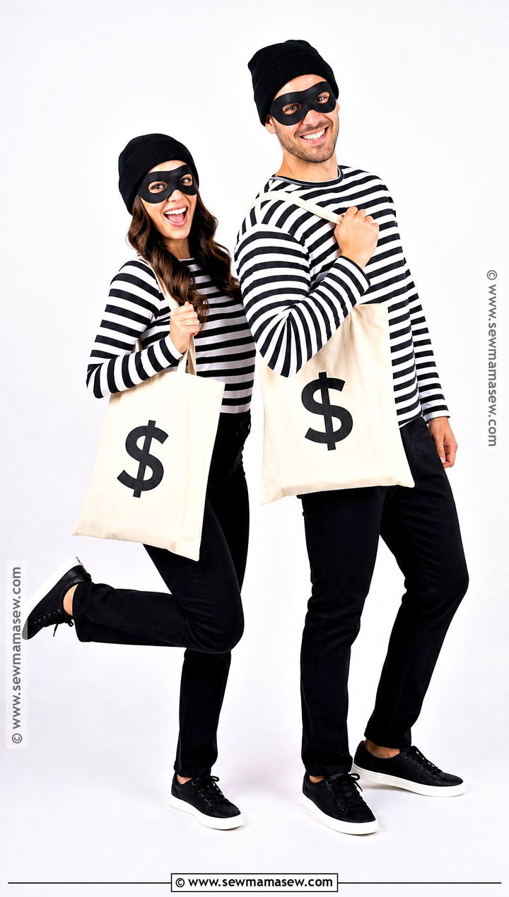 Bank Robber Costume For Two - 40 halloween costumes last minute
