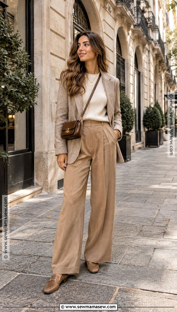 Barcelona Fall Monochrome Beige Outfit - 25 barcelona outfits fall