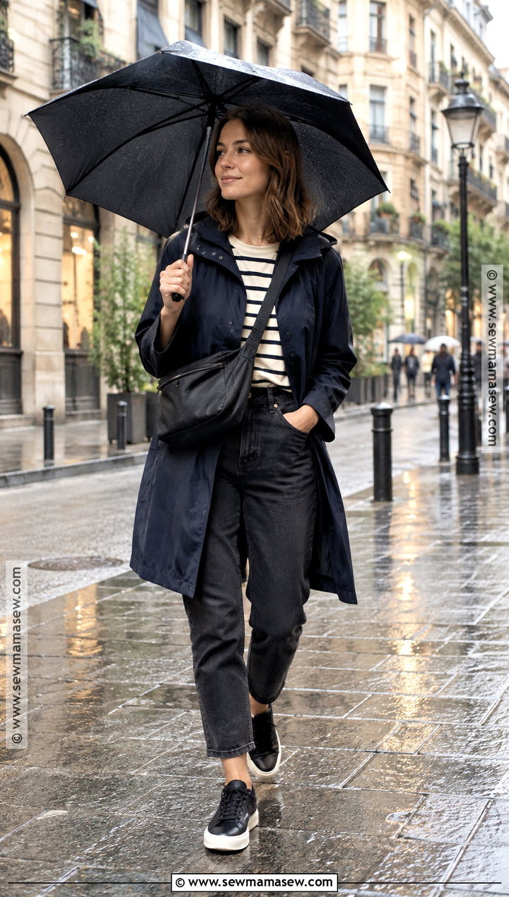 Barcelona Fall Rainy Day Trench And Jeans Outfit - 25 barcelona outfits fall