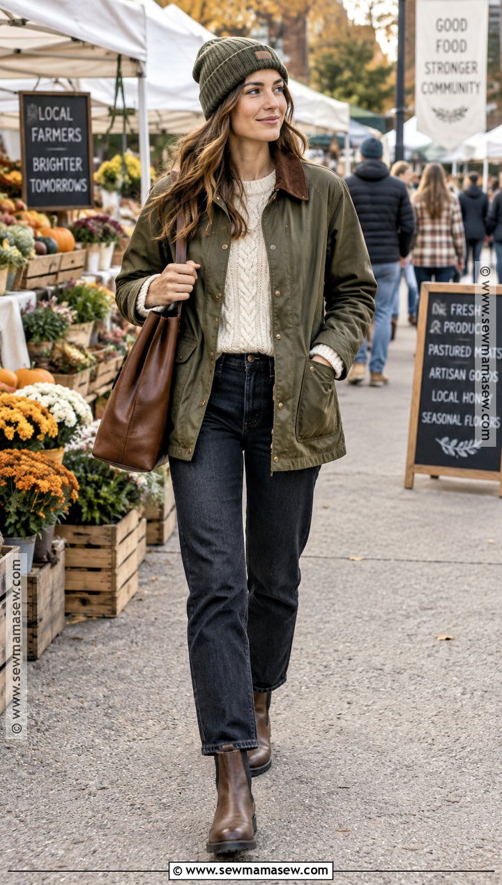 Barn Coat With Straight Leg Jeans - 25 fall coats