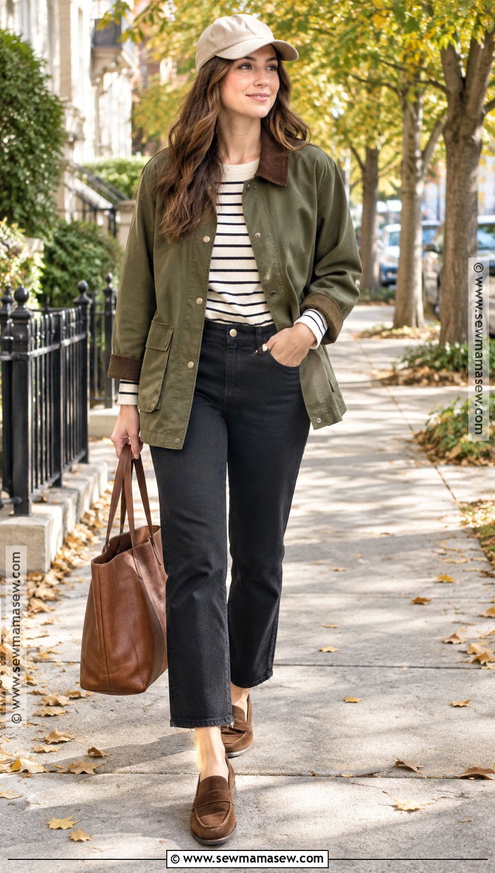 Barn Jacket And Black Pants Outfit - 15 fall 2026 transition outfits