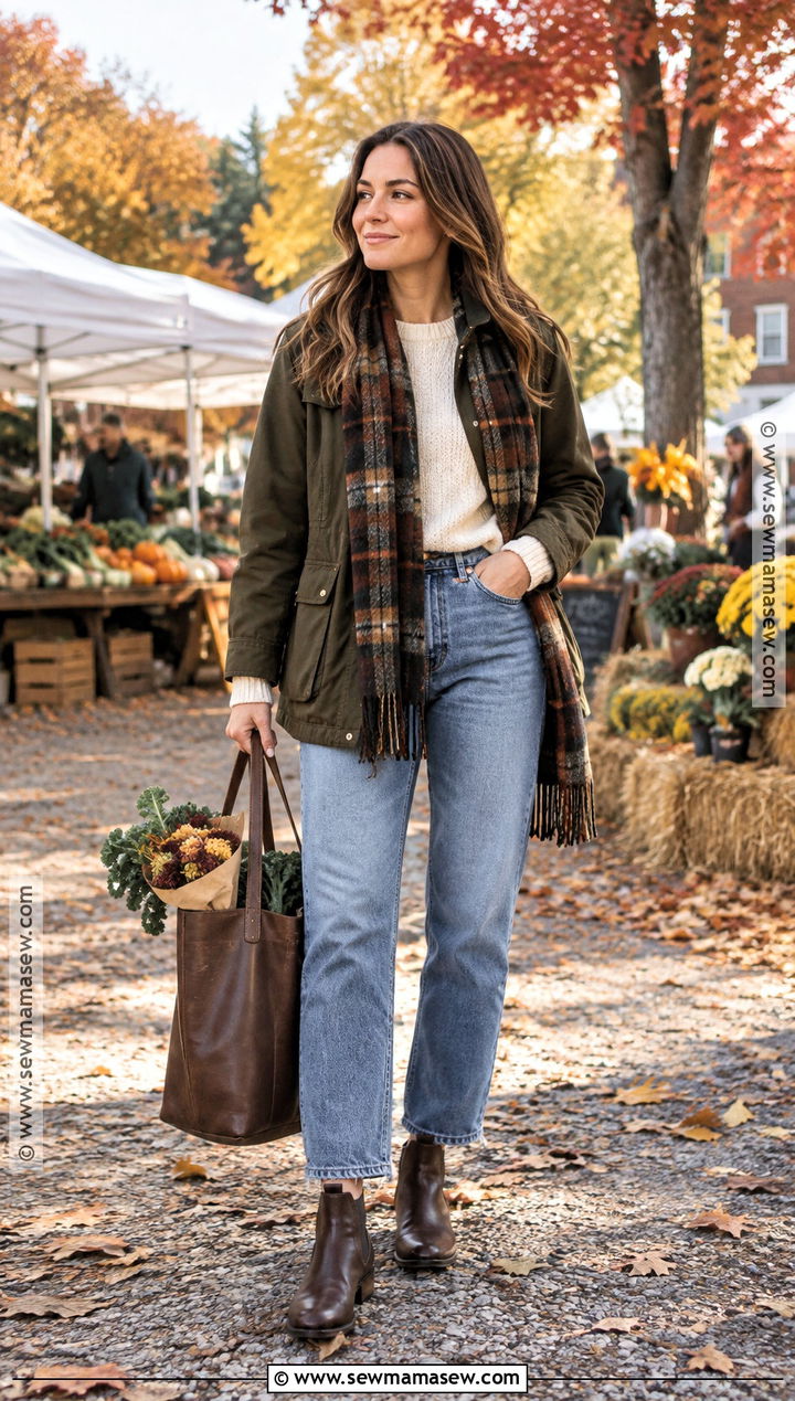 Barn Jacket And Blue Jeans Canada Fall Outfit - 20 canada fall outfits
