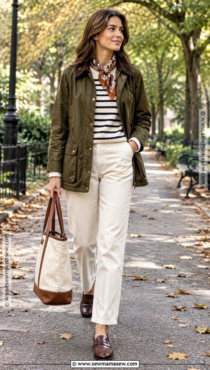 Barn Jacket And Chino Pants Autumn Outfit - 30 outfit autumn ideas