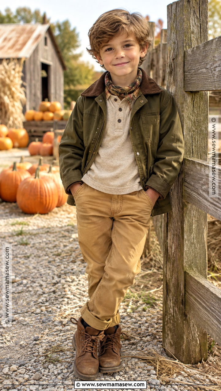 Barn Jacket And Chinos Pumpkin Patch Outfit - 25 pumpkin patch outfit ideas for kids