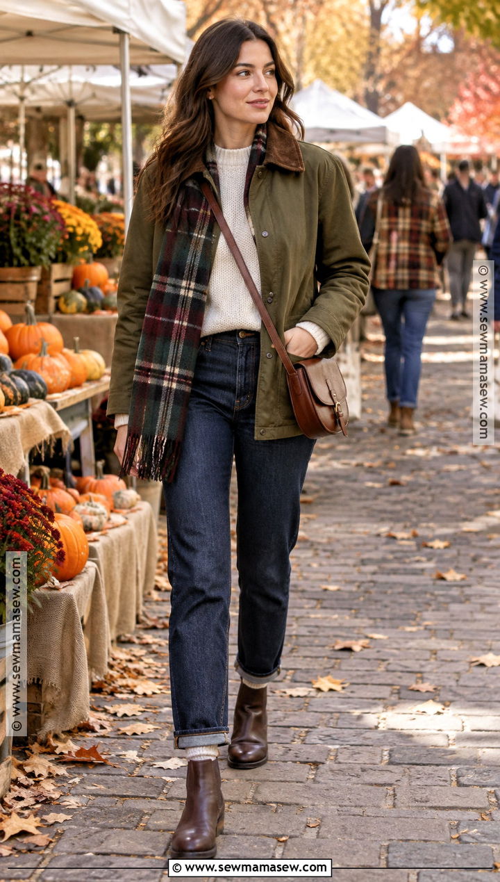 Barn Jacket And Dark Wash Jeans Cold Fall Outfit - 15 cold fall outfits 2026