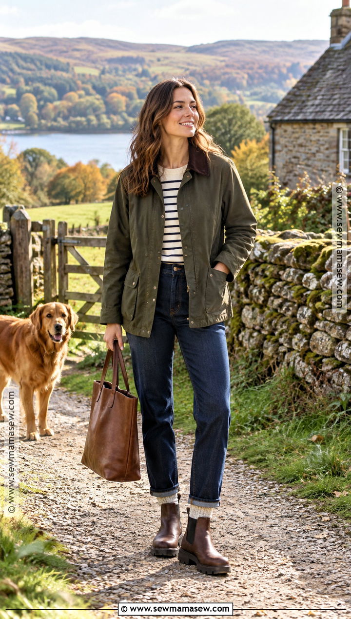 Barn Jacket And Dark Wash Jeans Outfit - 15 Fall Winter 2026 Capsule Wardrobe Ideas