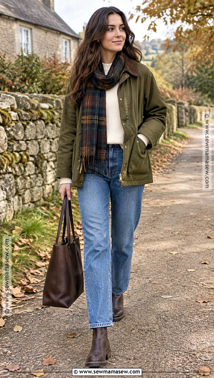 Barn Jacket And Jeans Autumn Outfit - 15 Cozy Autumn Clothes