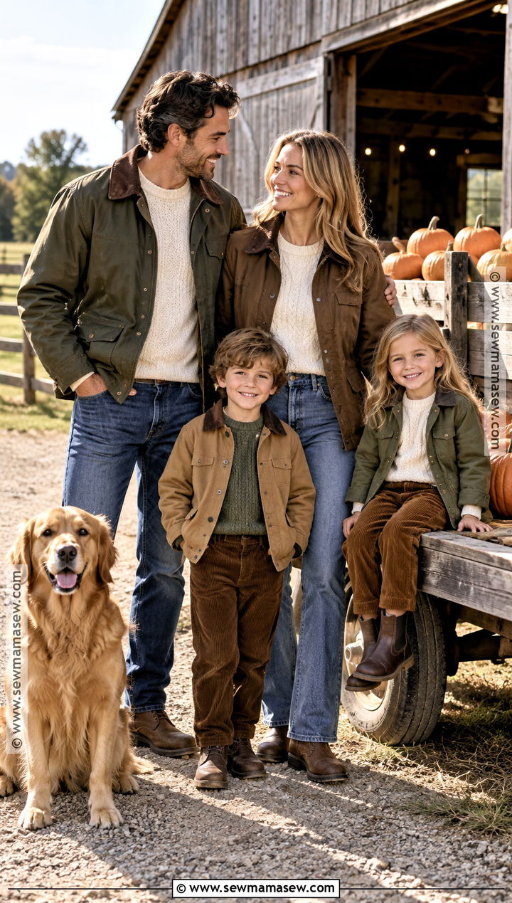Barn Jacket And Jeans Family Pumpkin Patch Outfit - 15 family pumpkin patch outfits
