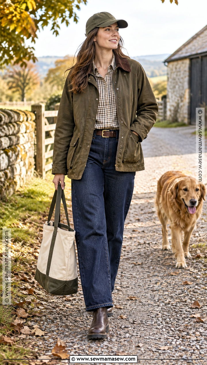 Barn Jacket And Relaxed Jeans Autumn Outfit - 25 outfit for autumn ideas