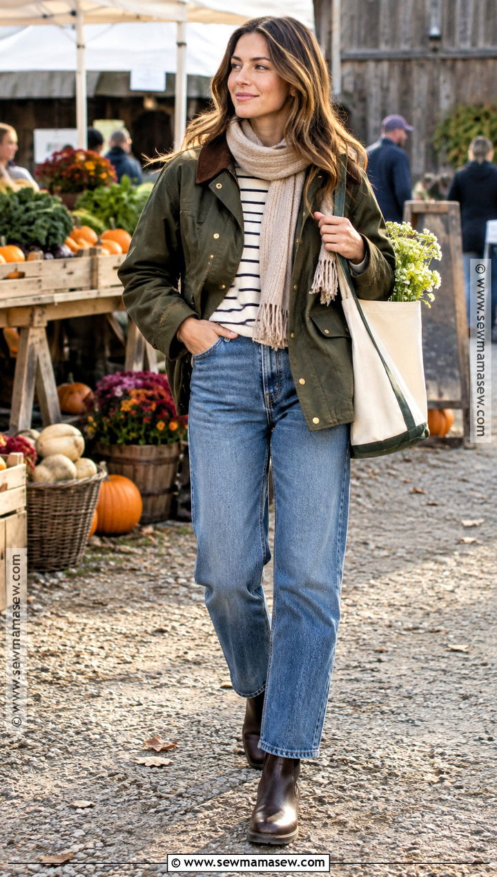 Barn Jacket And Relaxed Jeans Fall Outfit - 25 cute fall fits