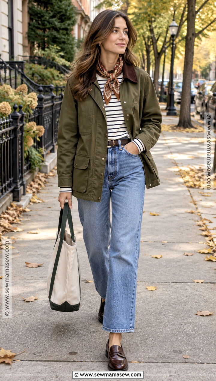 Barn Jacket And Relaxed Jeans Fall Outfit - 25 cozy fall fits