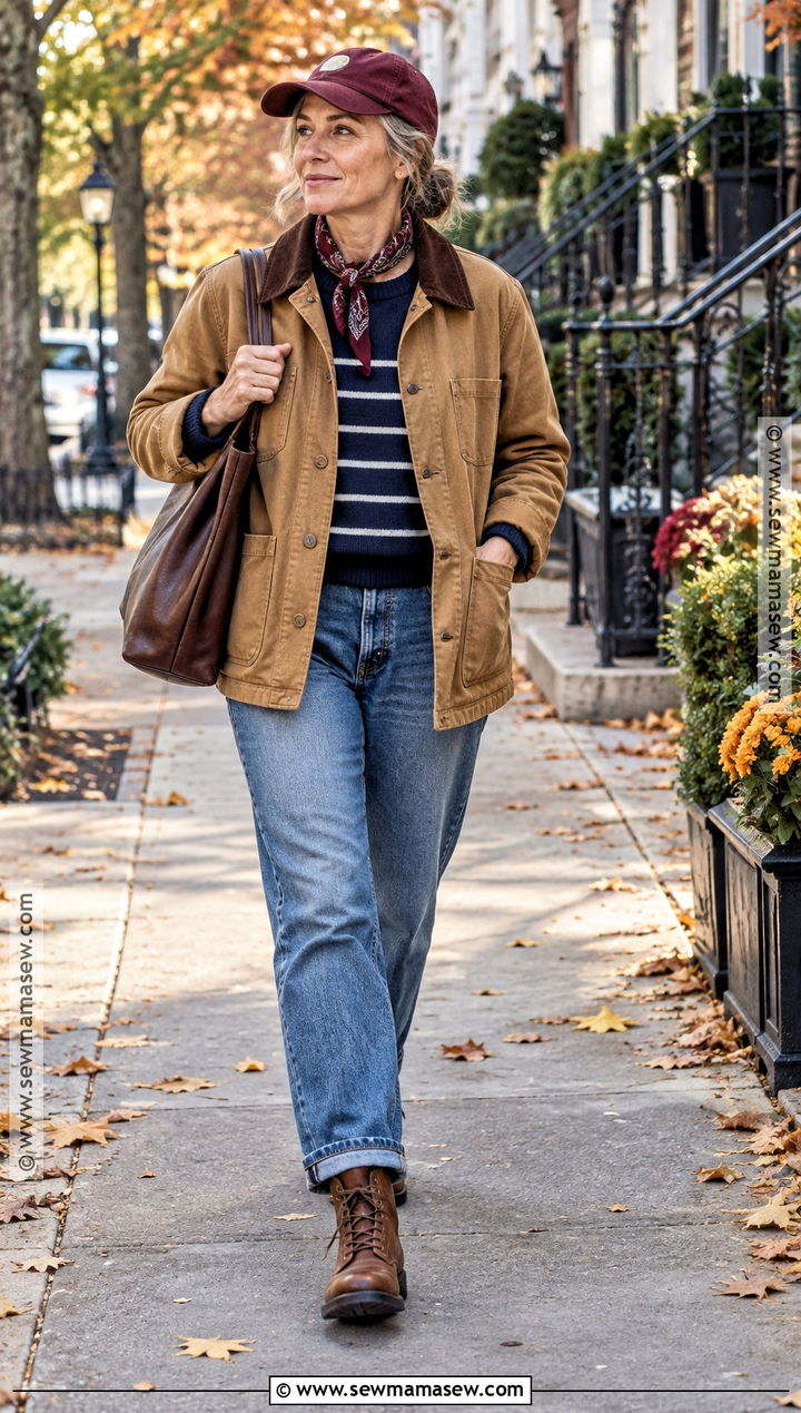 Barn Jacket And Relaxed Jeans Fall Streetwear - 15 women fall streetwear ideas