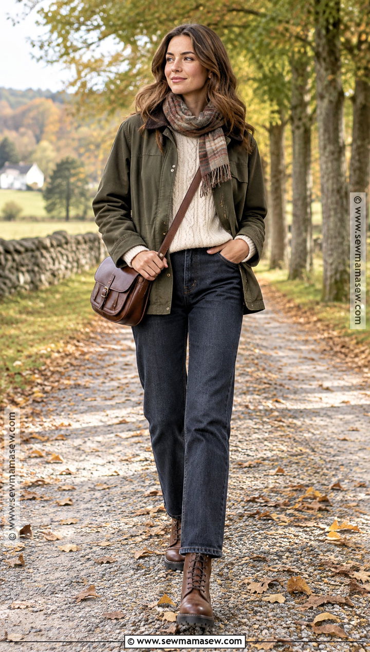 Barn Jacket And Straight Jeans Fall Outfit - 20 Fall Clothing Inspo Ideas