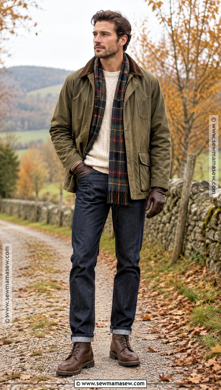 Barn Jacket And Straight Jeans Fall Outfit - 20 fall outfit ideas for men