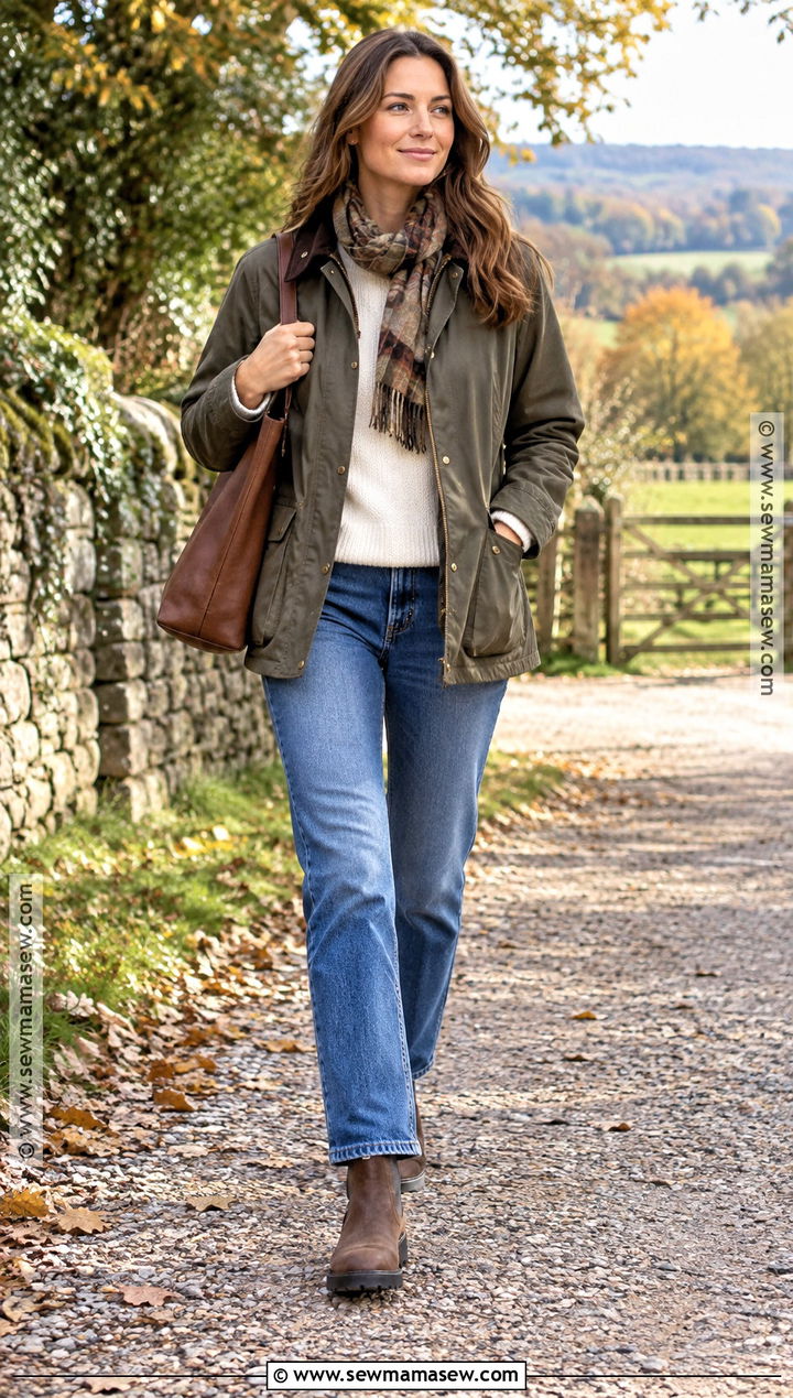 Barn Jacket And Straight Jeans Fall Outfit - 25 cute outfits for fall