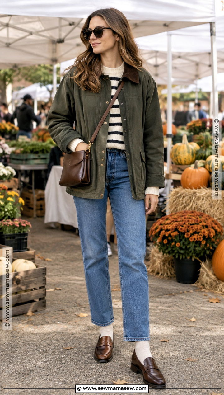 Barn Jacket And Straight Leg Jeans Fall Outfit - 15 fall outfit 2026 ideas for women