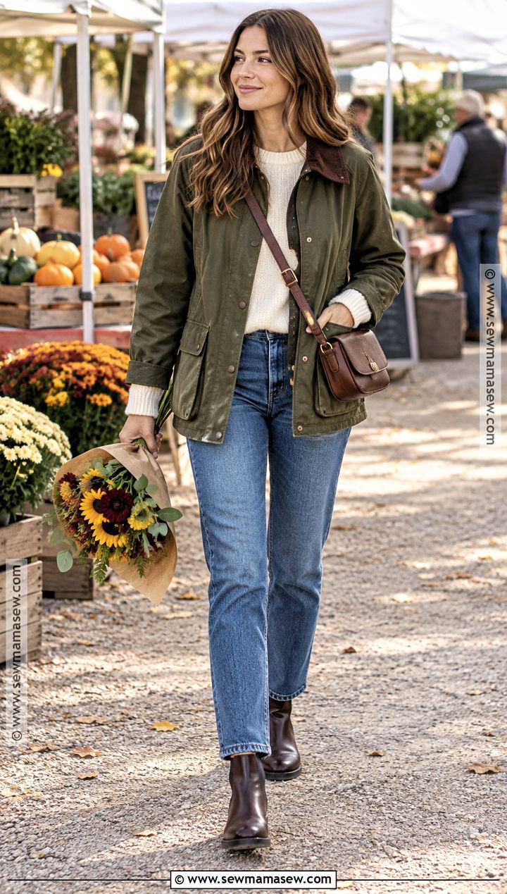 Barn Jacket And Straight Leg Jeans Fall Outfit - 15 outfits 2026 fall