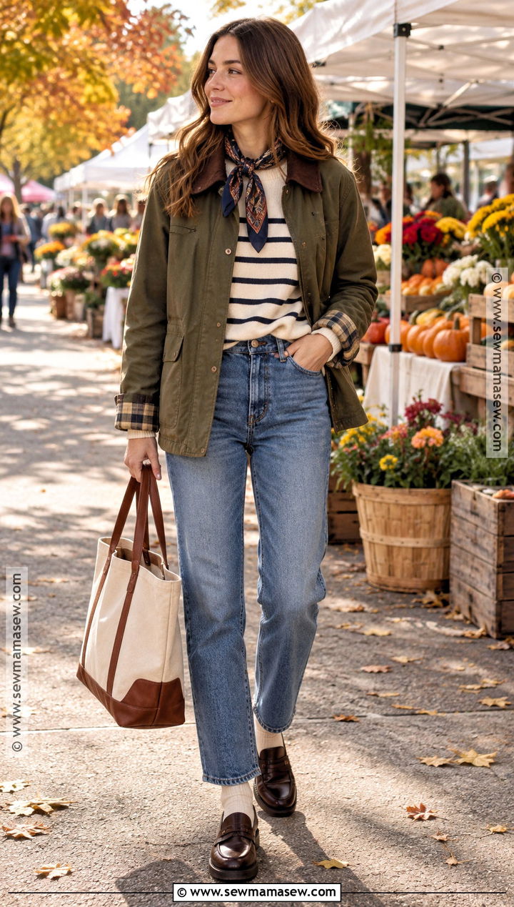 Barn Jacket And Straight Leg Jeans Fall Outfit - 15 fall fits 2026 trends