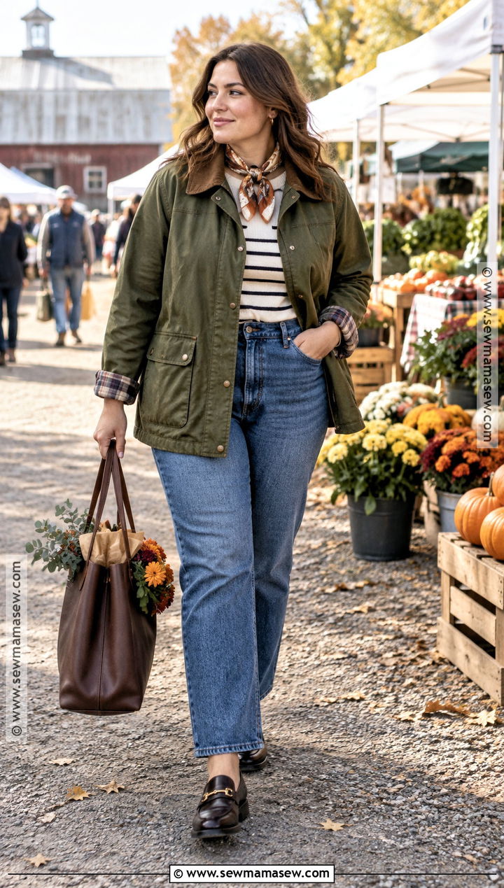 Barn Jacket And Straight Leg Jeans Outfit - 15 2026 fall outfit trends