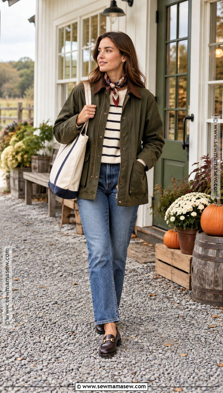 Barn Jacket And Straight Leg Jeans Outfit - 15 fashion trends autumn 2026