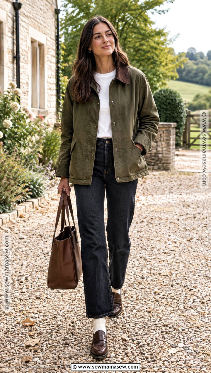 Barn Jacket And Straight Leg Jeans Outfit - 15 fall trend 2026 outfit ideas