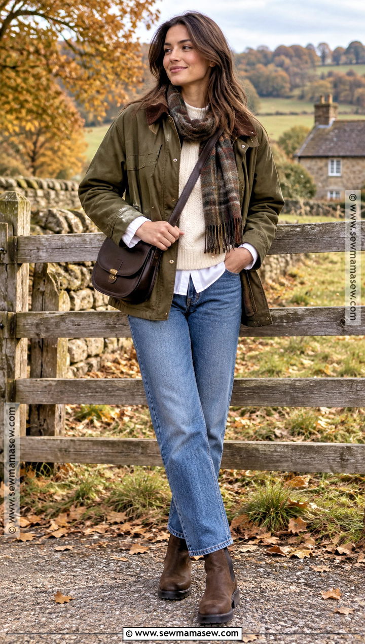 Barn Jacket And Straight Leg Jeans Outfit - 15 Fashion AutumnWinter 20242020 Ideas