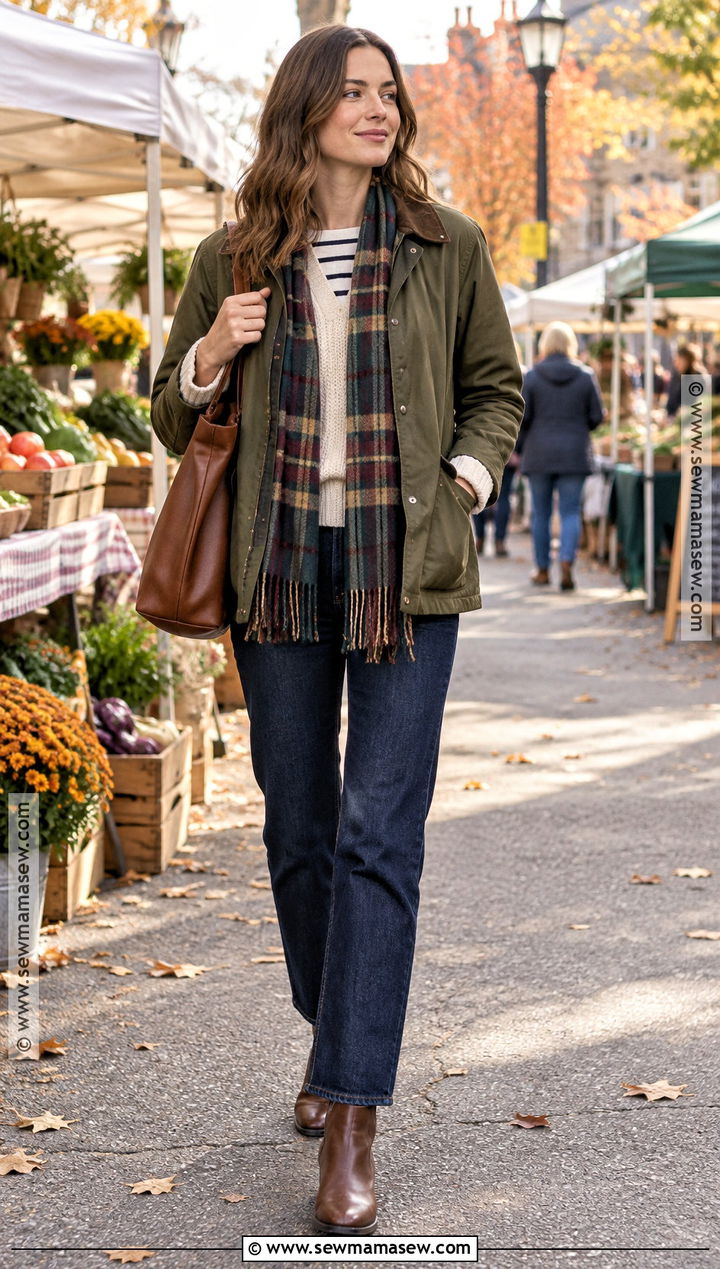 Barn Jacket And Straight Leg Pants Fall Outfit - 25 fall fits aesthetic