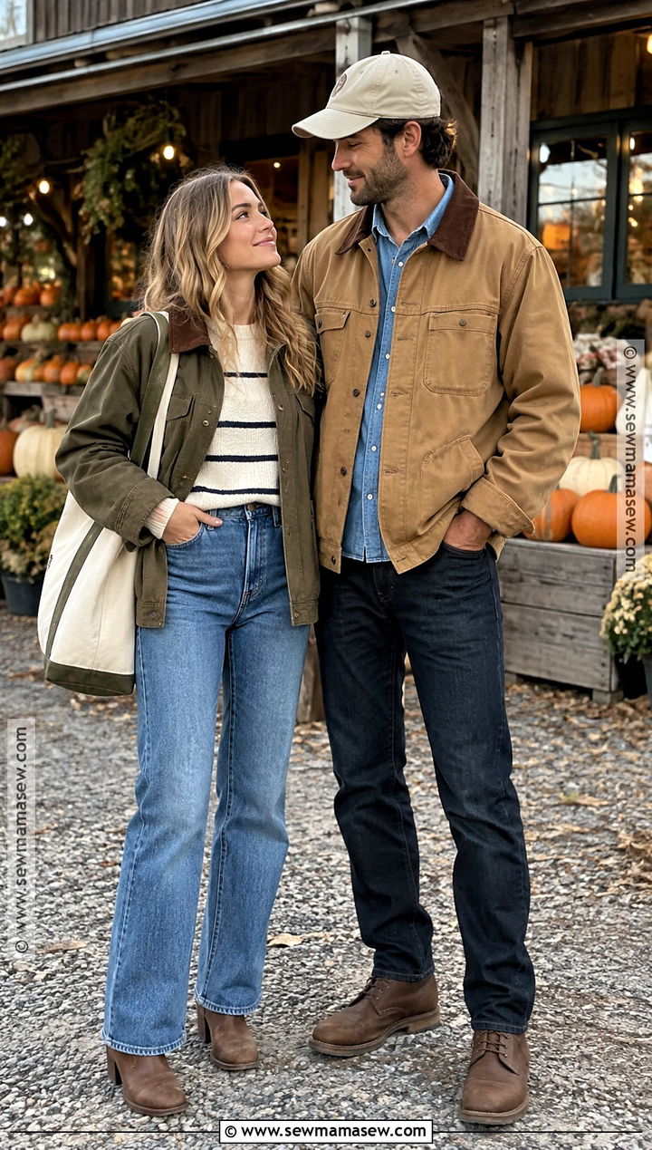 Barn Jacket Couple Pumpkin Patch Matching Outfits - 20 pumpkin patch matching outfits