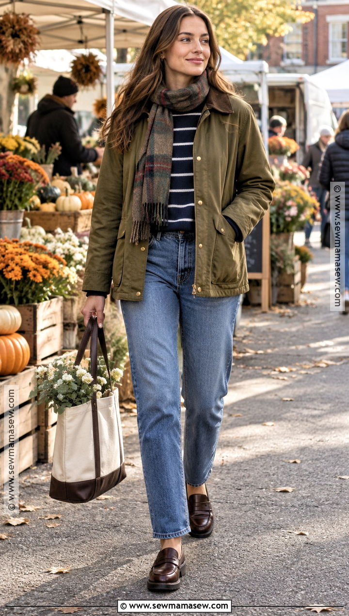 Barn Jacket Fall Outfit With Jeans - 25 classic fall outfits