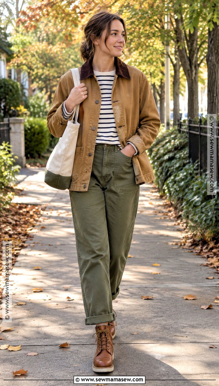 Barn Jacket With Carpenter Pants - 15 fall outfits masculine