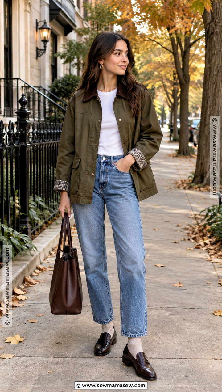 Barn Jacket With Straight Jeans And Loafers - 15 2026 fall style ideas