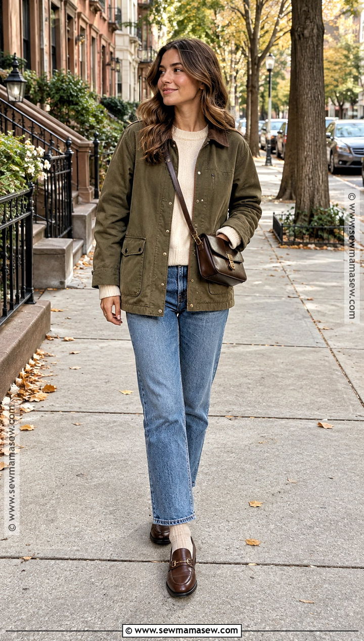 Barn Jacket With Straight Leg Jeans - 15 fall style ideas for women 2026