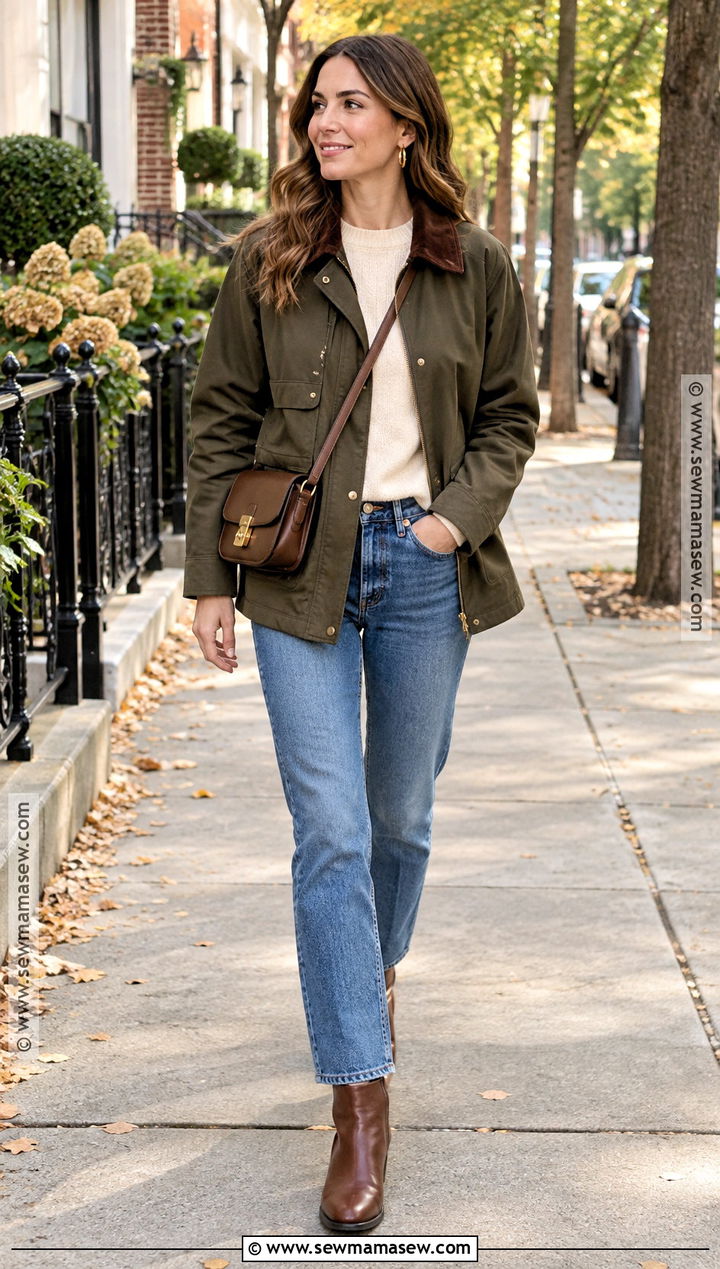 Barn Jacket With Straight Leg Jeans - 15 trendy fall jackets