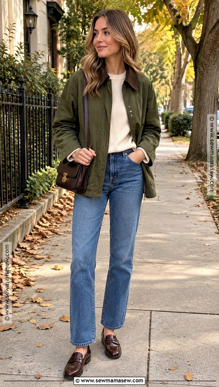 Barn Jacket With Straight Leg Jeans - 20 fall jackets for women
