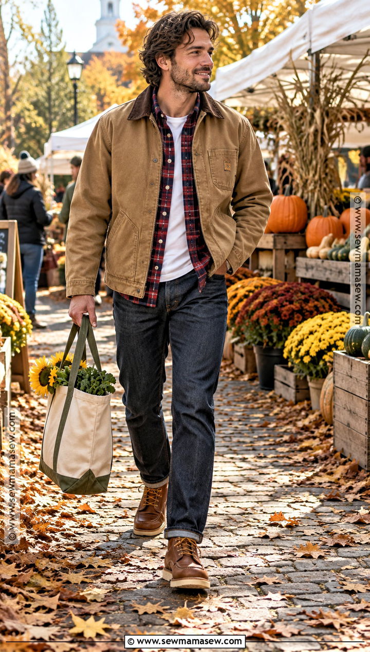 Barn Jacket With Straight Leg Jeans - 20 mens fall jackets