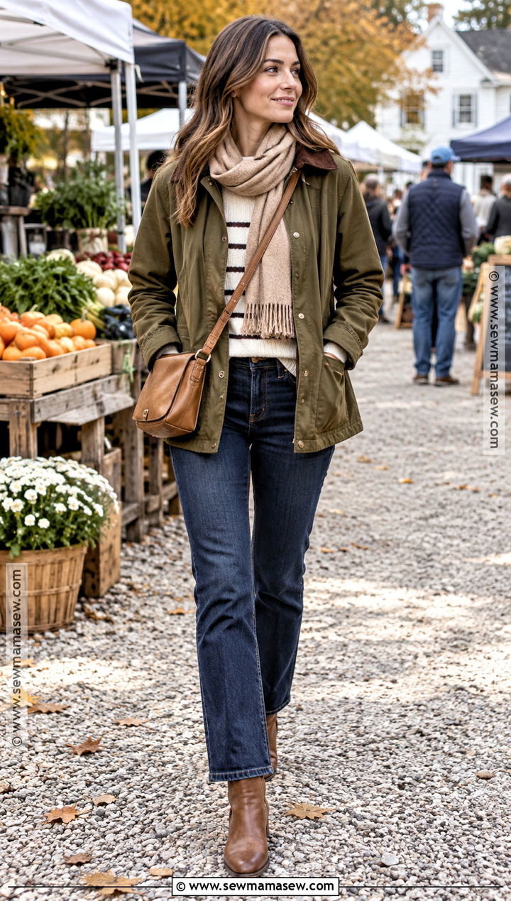 Barn Jacket With Straight Leg Jeans Outfit - 15 fashion over 25 fall ideas 2026