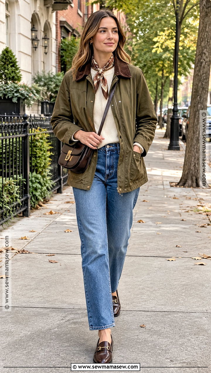 Barn Jacket With Straight Leg Jeans and Loafers - 15 fall jackets for women 2026