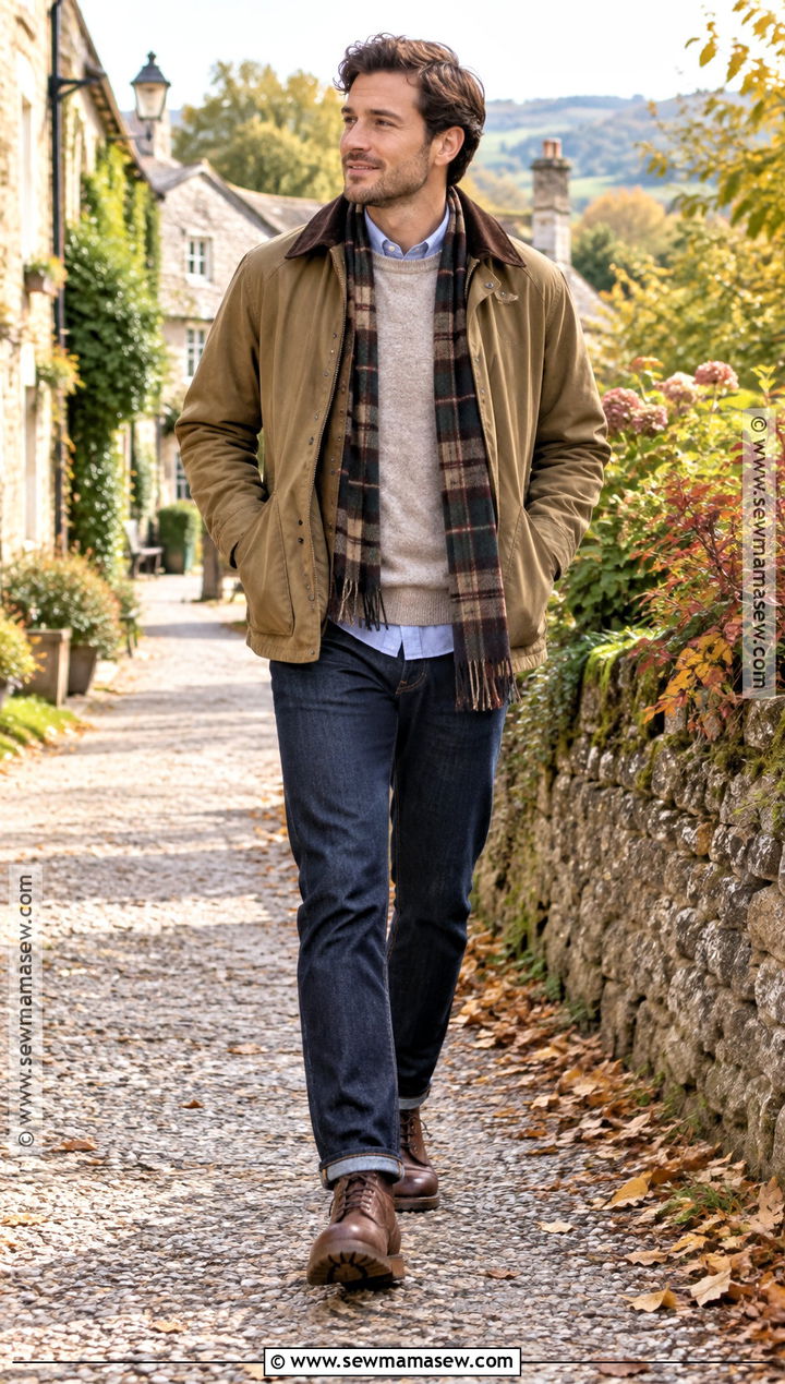 Barn Jacket With Sweater And Jeans - 20 men fall jacket ideas