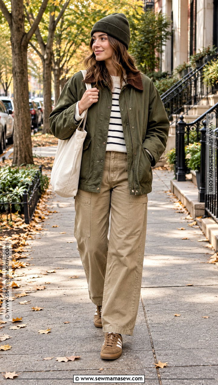 Barn Jacket With Utility Pants - 20 streetwear fall ideas
