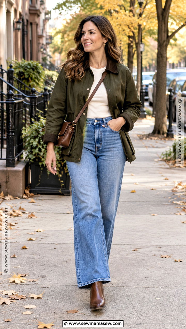 Barn Jacket With Wide Leg Jeans - 15 Fall Fashion 2026 Women 30S Ideas