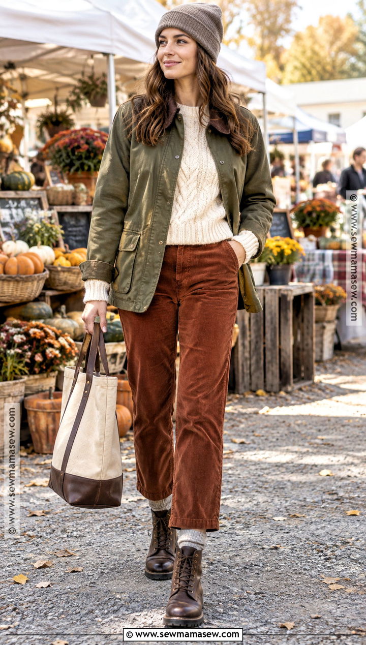 Barn Jacket and Corduroy Pants Fall Outfit - 15 fall fashion inspo ideas 2026