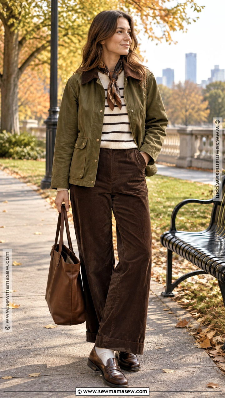 Barn Jacket and Corduroy Pants Outfit - 15 fashion trends 2026 fall winter